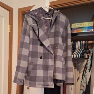 Plaid Gray Women's Jacket